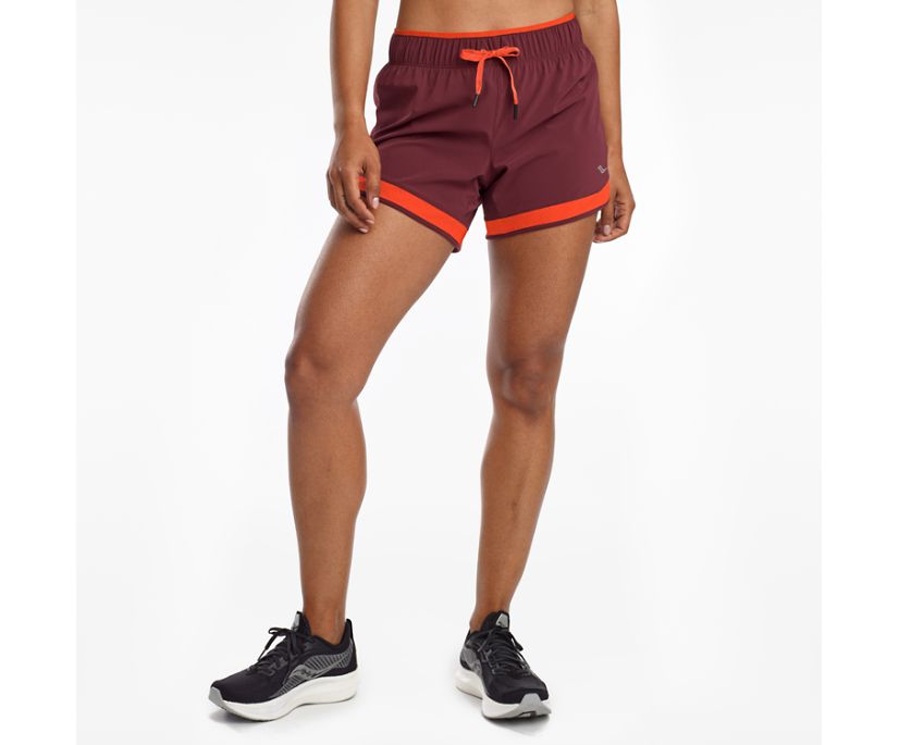 Bermudas Saucony Outpace 5" Mujer Vino | México 315EBCX